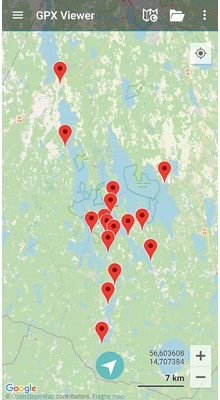 Kanotur på Åsnen. GPX-fil