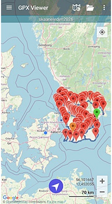 Skåneleden SL1-SL7. GPX-fil