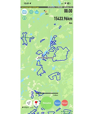 Naturreservater mv. i Sydsverige. GPX-fil