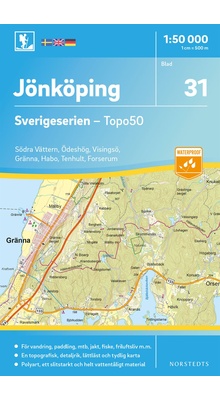 Jönköping Sverigeserien - Topo50 - blad 31