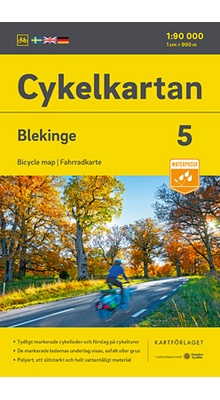 Cykelkartan 5 - Blekinge midt og øst. Småland syd