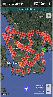 Skåneleden SL1-SL7. GPX-fil