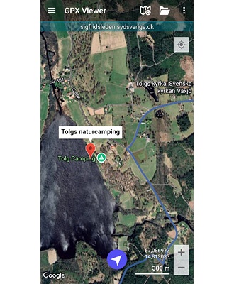 Sigfridsleden fra Asa til Rottnen. GPX-fil