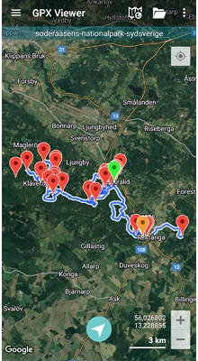 Söderåsens Nationalpark. GPX-fil 