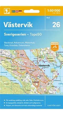 Västervik Sverigeserien - Topo50 - blad 26