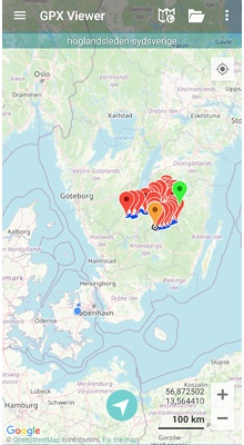 Höglandsleden. GPX-fil