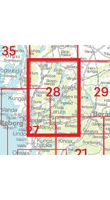 Lerum Sverigeserien - Topo50 - blad 28