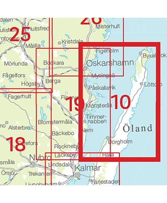 Borgholm Sverigeserien - Topo50 - blad 10