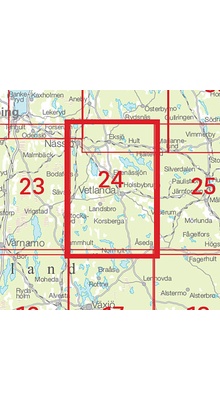 Vetlanda Sverigeserien - Topo50 - blad 24