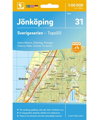 Jönköping Sverigeserien - Topo50 - blad 31