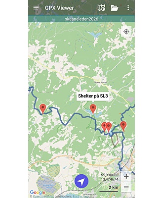 Skåneleden SL1-SL7. GPX-fil