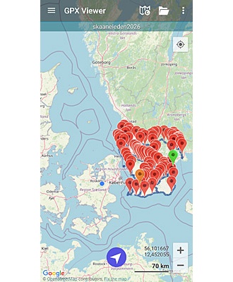 Skåneleden SL1-SL7. GPX-fil
