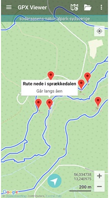 Söderåsens Nationalpark. GPX-fil 