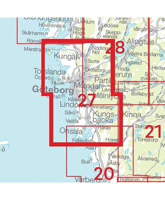 Göteborg Sverigeserien - Topo50 - blad 27