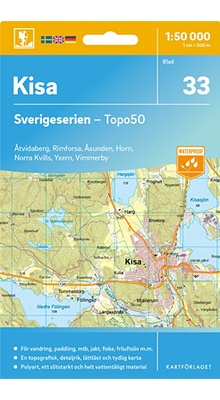 Kisa Sverigeserien - Topo50 - blad 33