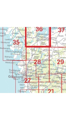 Trollhättan Sverigeserien - Topo50 - blad 36