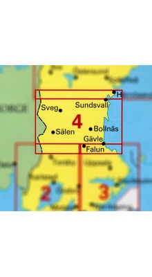 Norra Svealand / Södra Norrland Bil- & turistkort. Blad 4