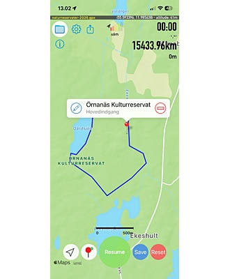 Naturreservater mv. i Sydsverige. GPX-fil