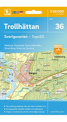 Trollhättan Sverigeserien - Topo50 - blad 36