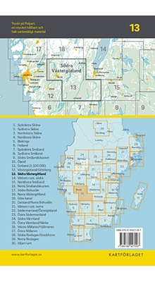 Cykelkartan 13 - Västergötland syd og Småland nordvest 