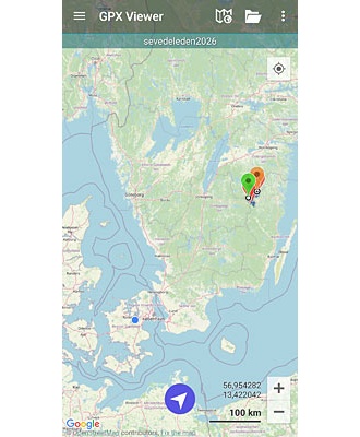 Sevedeleden. GPX-fil