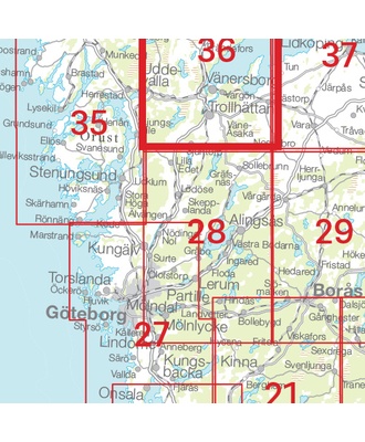 Trollhättan Sverigeserien - Topo50 - blad 36