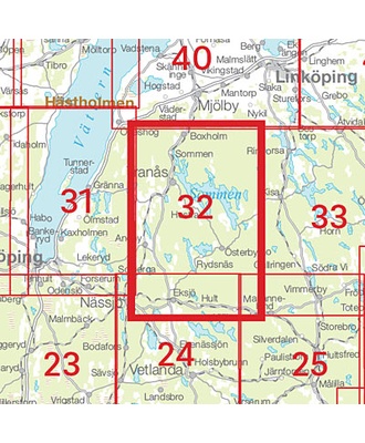 Tranås Sverigeserien - Topo50 - blad 32