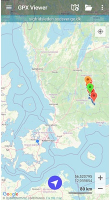 Sigfridsleden fra Asa til Rottnen. GPX-fil