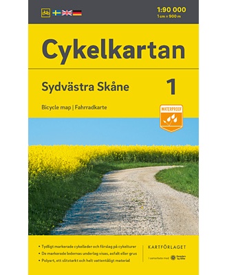 Cykelkartan 1 - Skåne sydvest