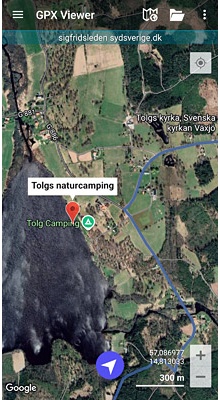 Sigfridsleden fra Asa til Rottnen. GPX-fil