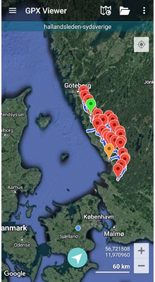 Hallandsleden. GPX-fil