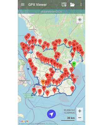 Skåneleden SL1-SL7. GPX-fil