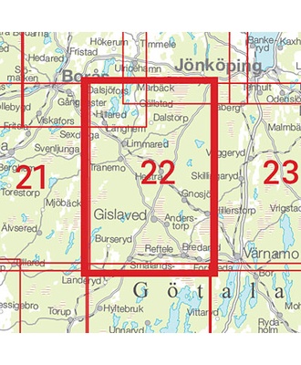 Gislaved Sverigeserien - Topo50 - blad 22