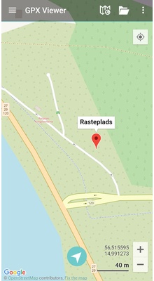 Rastepladser i Sverige. GPX-fil