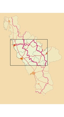 Kort over Hallandsleden - Mellersta delen 