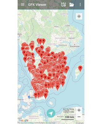 Shelters i Sydsverige. GPX-fil