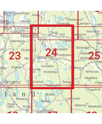 Vetlanda Sverigeserien - Topo50 - blad 24