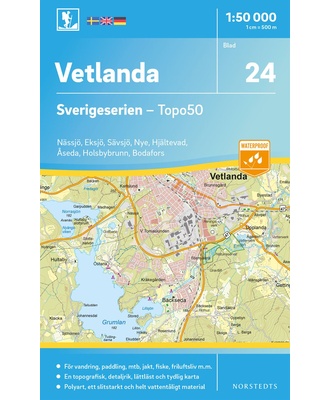 Vetlanda Sverigeserien - Topo50 - blad 24