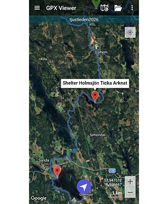 Tjustleden. GPX-fil