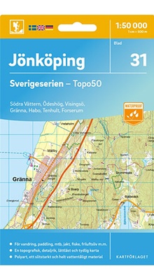 Jönköping Sverigeserien - Topo50 - blad 31