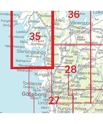 Orust Sverigeserien - Topo50 - blad 35