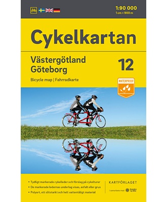 Cykelkartan 12 - Västergötland med Gøteborg
