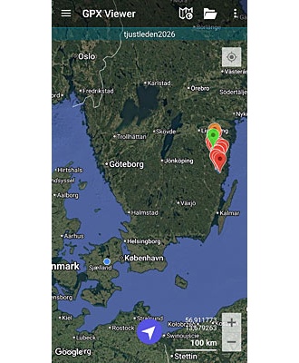 Tjustleden. GPX-fil