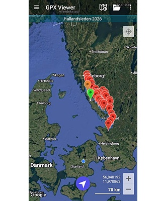 Hallandsleden. GPX-fil