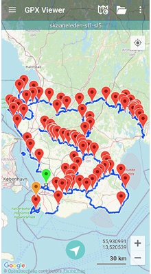 Skåneleden SL1-SL5. GPX-fil