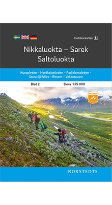 Outdoorkartan blad 2: Nikkaluokta Sarek Saltoluokta