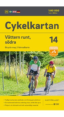 Cykelkartan 14 - Vättern rundt, sydlige del