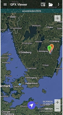 Sevedeleden. GPX-fil