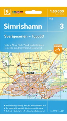Simrishamn Sverigeserien - Topo50 - blad 3