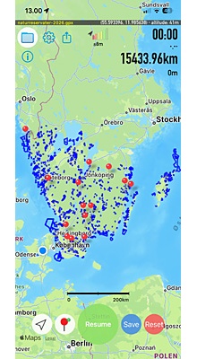 Naturreservater mv. i Sydsverige. GPX-fil